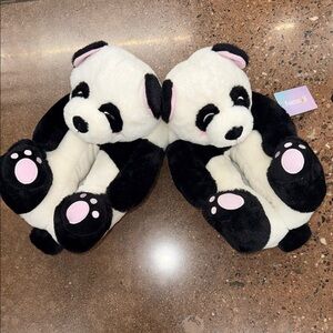 Comfy Cute Panda Fur Slippers
